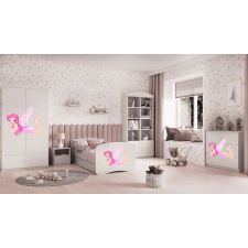 Babydreams fehér tündérágy szárnyakkal fiók nélkül, matrac 180/80 gyermekágy