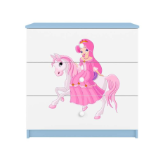  Babydreams kék hercegnő komód lovon gyermekbútor