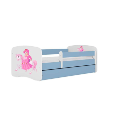 Babydreams kék hercegnős lóágy fiókkal, matrac nélkül 180/80 gyermekágy