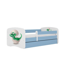 Babydreams kék kis dínóágy fiókos, kókusz matrac 140/70 gyermekágy