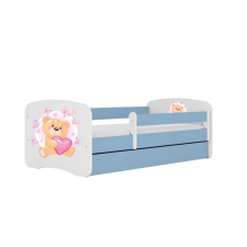 Babydreams kék mackóágy fiók nélkül, kókusz matrac 180/80 gyermekágy