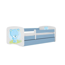  Babydreams kék mackóágy fiók nélkül, latex matrac 160/80 gyermekágy