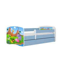 Babydreams kék szafari ágy fiókkal, matraccal 160/80 gyermekágy
