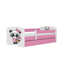  Babydreams rózsaszín panda ágy fiókkal matrac nélkül 180/80 gyermekágy