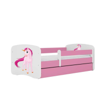 Babydreams rózsaszín unikornis ágy fiók nélkül latex matrac 160/80 gyermekágy