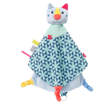 BabyFehn szundikencő cumitartóval Color Friends - Cica bébiplüss