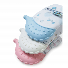 BabyJem Baba fogzási kesztyű kaparókesztyű (szín: kék) rágóka