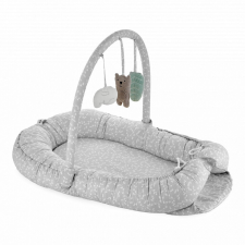 BabyJem BabyNest matrac játékbárral szülők között (Szín: Salmon) babafészek