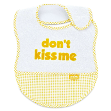 BabyJem Cotton Bib Dont Kiss Me (Szín: Pink) előke