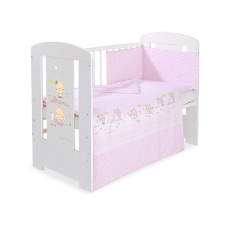 BabyLion Prémium 3 részes ágyneműhuzat szett - Rózsaszín - Édes mackók babaágynemű, babapléd