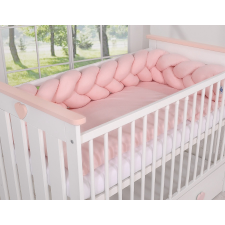 BabyLion Prémium Fonott rácsvédő - Púder pink babaágynemű, babapléd