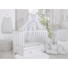 BabyLion Prémium Royal 5 részes ágyneműhuzat szett - Világos szürke babaágynemű, babapléd