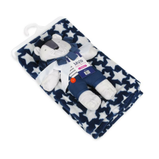 BABYMATEX Takaró játékkal Lion Blue 75 x 100 cm babaágynemű, babapléd