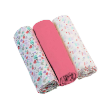 Babyono 3 db-os színes mintás Textil pelenka #rózsaszín mosható pelenka