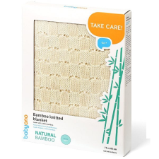 Babyono bambusz kötött takaró 75 × 100 cm, bézs lakástextília