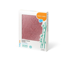 Babyono bambusz kötött takaró 75 × 100 cm, rózsaszín (5901435415405) lakástextília