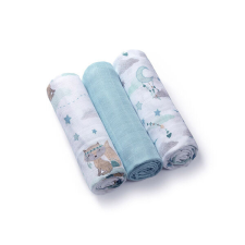 BABYONO Bambusz pelenkák 3 db Kék, 70x70 cm mosható pelenka