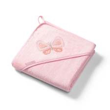 Babyono fürdõlepedõ kapucnis bambusz 100x100cm rózsaszín lepke 346/04 babatörülköző, kifogó