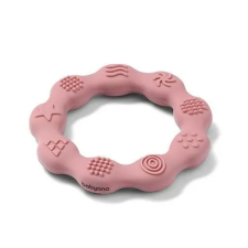 Babyono rágóka - RING szilikon gyûrû rózsaszín 825/02 rágóka