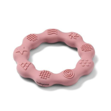  BabyOno rágóka - RING szilikon gyűrű rózsaszín 825/02 rágóka