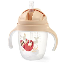 Babyono tanulópohár szívószállal 240 ml - rózsaszín babaétkészlet