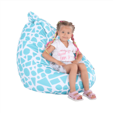  Babzsák, türkisz-fehér/minta, TELDIN bútor