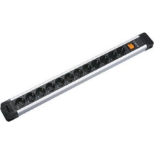 Bachmann CONNECTUS 220V hálózati elosztó 12 aljzatos 2.0m - Fekete (19.07.1108) hosszabbító, elosztó