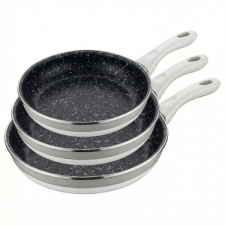 BachMayer Home 3 Részes Márványbevonatos Serpenyő Szett (Ø20/24/28 cm) BM-77037 edény