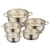  Bachmayer rozsdamentes lábaskészlet 10 részes (7.4-5.8-4.5-3.4-2.5 liter)