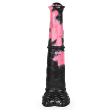 Bad Horse Dildo Hulf 24 x 5cm Fekete-rózsaszín műpénisz, dildó