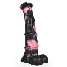 Bad Horse Ponulf Dildo – érzéki állatos vibrátor, fekete-rózsaszín vibrátorok