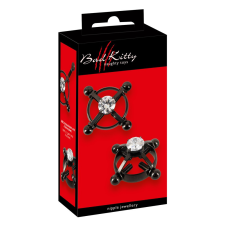 Bad Kitty Bad Kitty - csavaros mellbimbó ékszer (strasszköves) - fekete egyéb erotikus kiegészítők nőknek