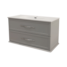 BADEN HAUS TIFFANY ALSÓSZEKRÉNY MOSDÓVAL 101X56,8X46CM VILÁGOSSZÜRKE FÜGGESZTETT fürdőszoba bútor