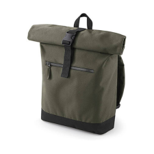 Bag Base Utazótáska Bag Base Roll-Top Backpack - Egy méret, Katonai zöld kézitáska és bőrönd