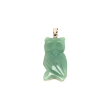 Bagoly medál Aventurin 2x4cm medál