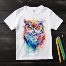  Bagoly póló (Gyerek)(Színes) gyerek póló