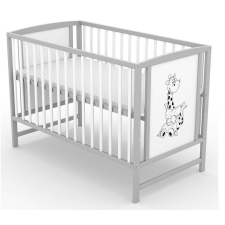  Bajka szürke/fehér 60*120 cm kiságy - zsiráf kiságy, babaágy