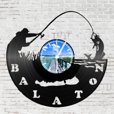 Bakelit óra - Balatoni horgász falióra