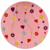 Bakero Bakero Dětský koberec Kids Flowers pink round Szőnyeg (⌀ 150 cm)