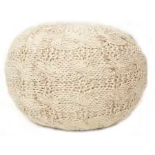 Bakero Bakero Pouf Oslo ivory (40x40 cm) lakástextília