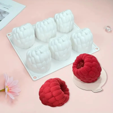 Baking &amp; Pet Kft Nagy Málna szilikon forma-6 részes edény