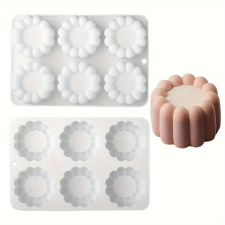 Baking & Pet Kft Virág mintás mousse szilikon forma-6 részes sütés és főzés