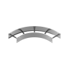 BAKS LDSP400H150 Nagyfesztávú kábellétra külső sarokidom vízszintes 150x400mm 90 fokos szalaghorganyzott, anyagvastagság 1,5mm 423041
