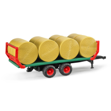  Bálaszállító pótkocsi 8 körbálával autópálya és játékautó