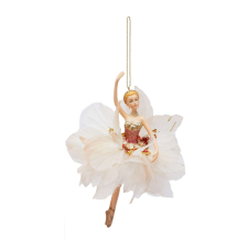  Balerina Jázminfa dísz, 17 cm, arany karácsonyfadísz