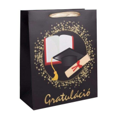  Ballagási ajándéktasak - 23x18 cm - Gratuláció ajándéktasak