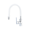  BALLETTO mosogató csaptelep hajlékony szilikon kifolyó csővel, 35mm, fehér