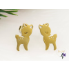  Bambi nemesacél állatkás fülbevaló-18K