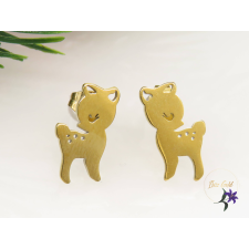  Bambi nemesacél állatkás fülbevaló-18K fülbevaló
