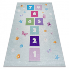  BAMBINO 1075 mosható szőnyeg komló, számok gyerekeknek csúszásgátló - zöld 80x150 cm lakástextília